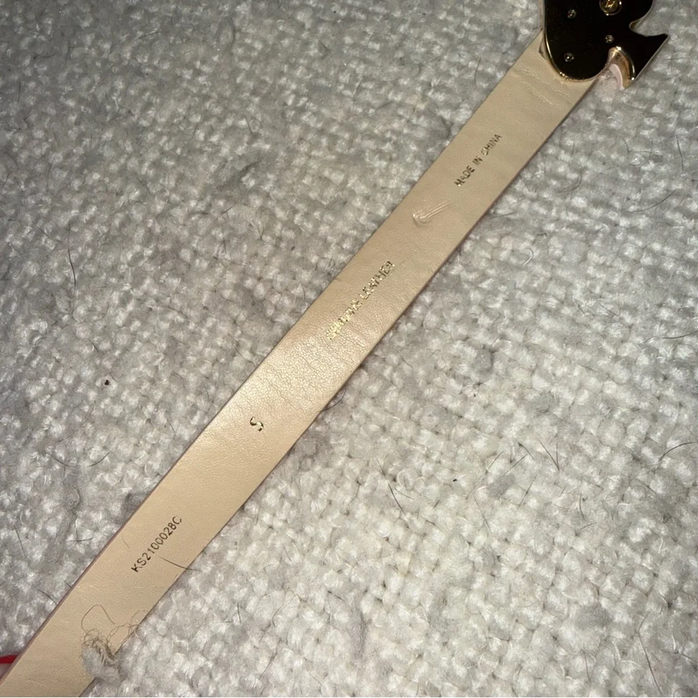 Kate Spade Pink Leather Spade Belt small